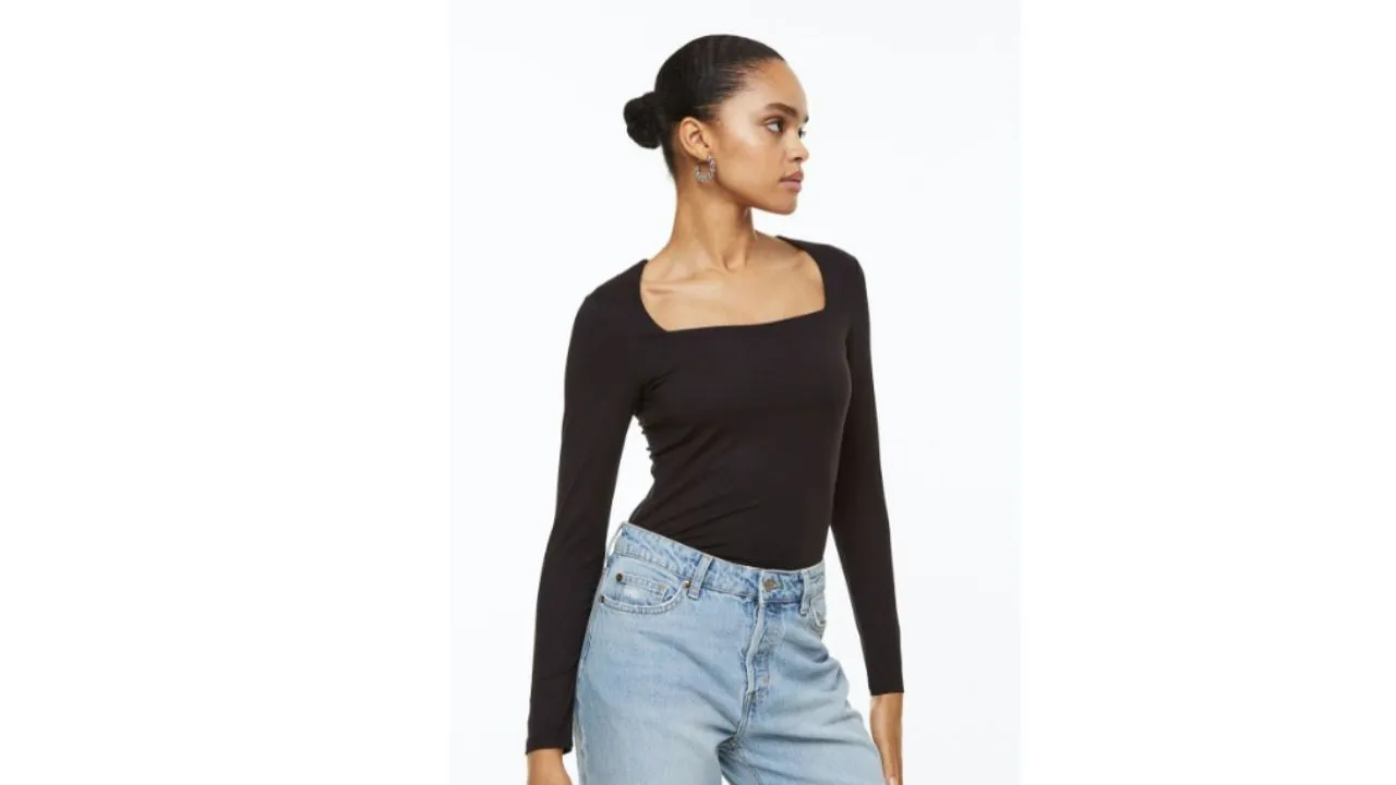  H&M Long-sleeve Jersey Top 