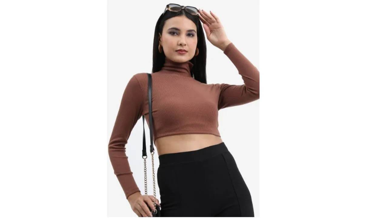 Tokyo Talkies Cotton Fitted Crop Top