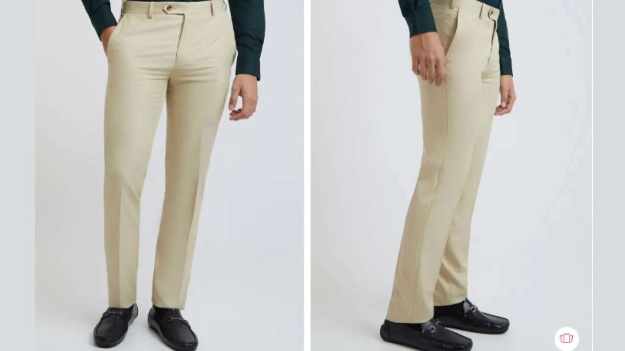 Raymond Men Solid Slim Fit Mid-Rise Formal Trousers