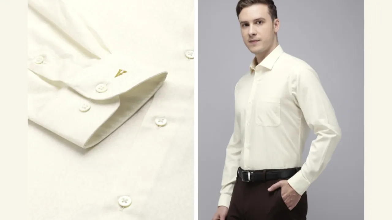 Van Heusen Men Slim Fit Opaque Cotton Formal Shirt