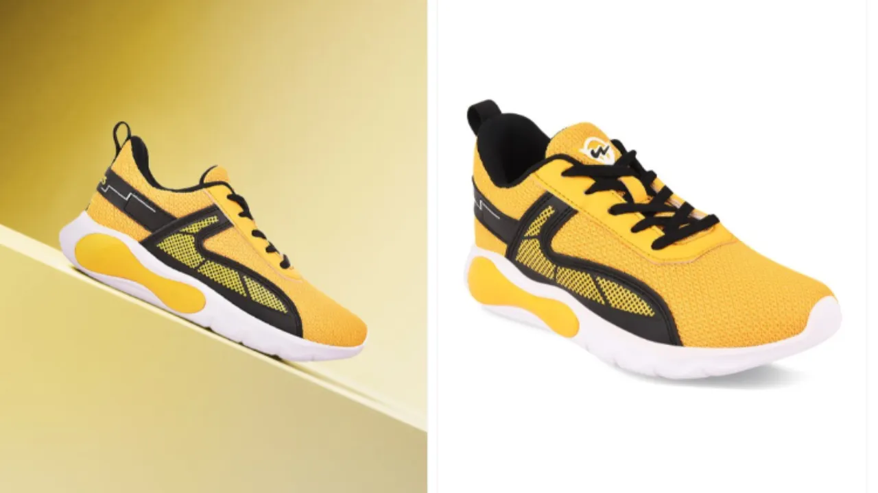 Campus Unisex Kids Mustard Mesh Running Shoes
