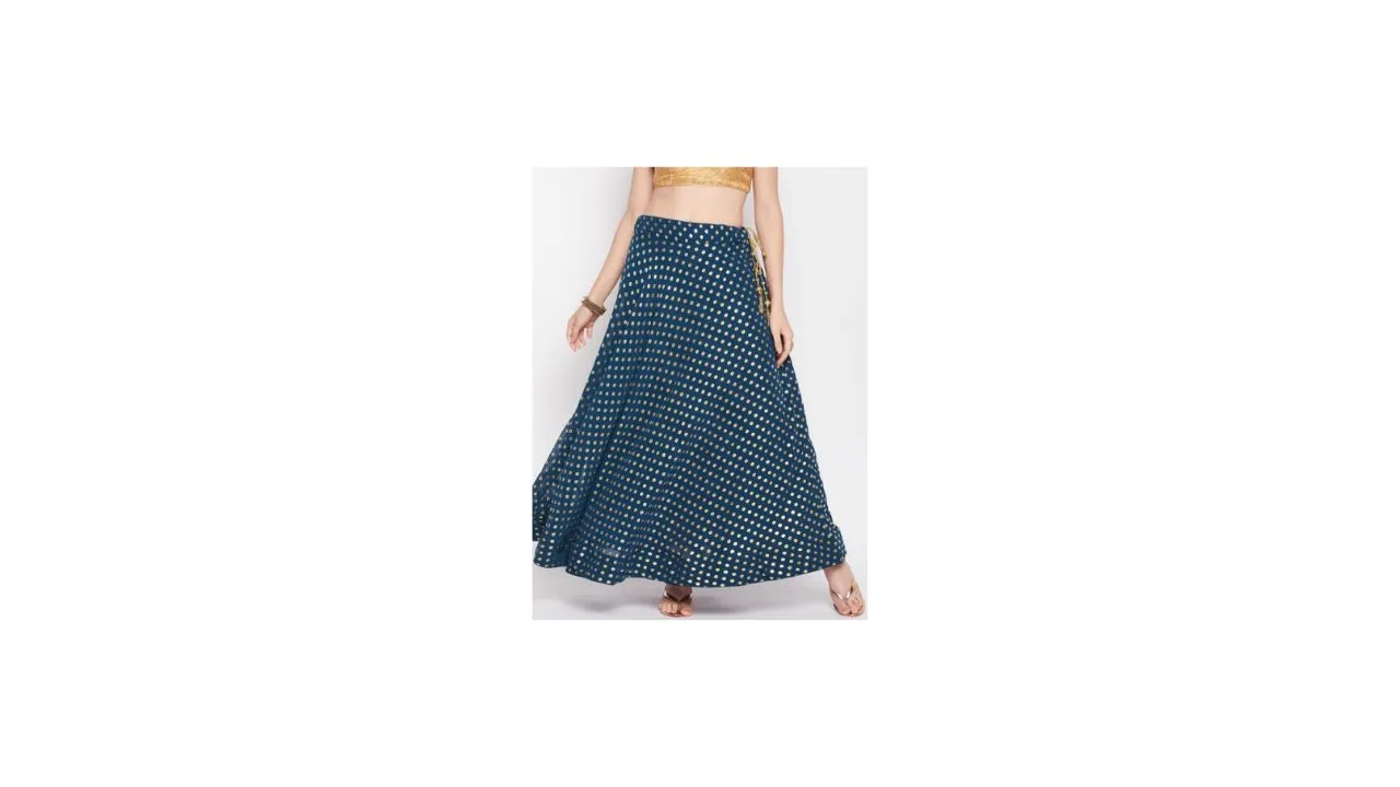 Clora Creation Bandhani Printed Flared Maxi Skirt