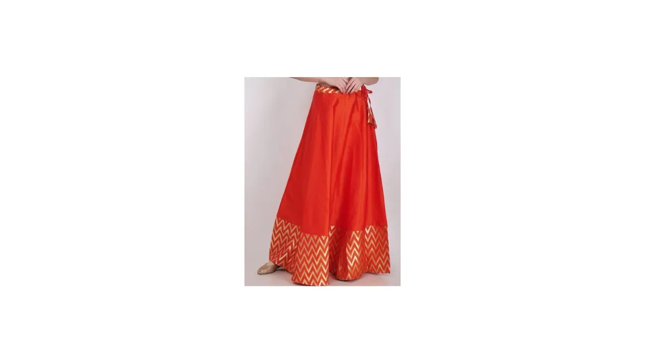 Frolic Rolic Jacquard Zig Zag Silk Skirt