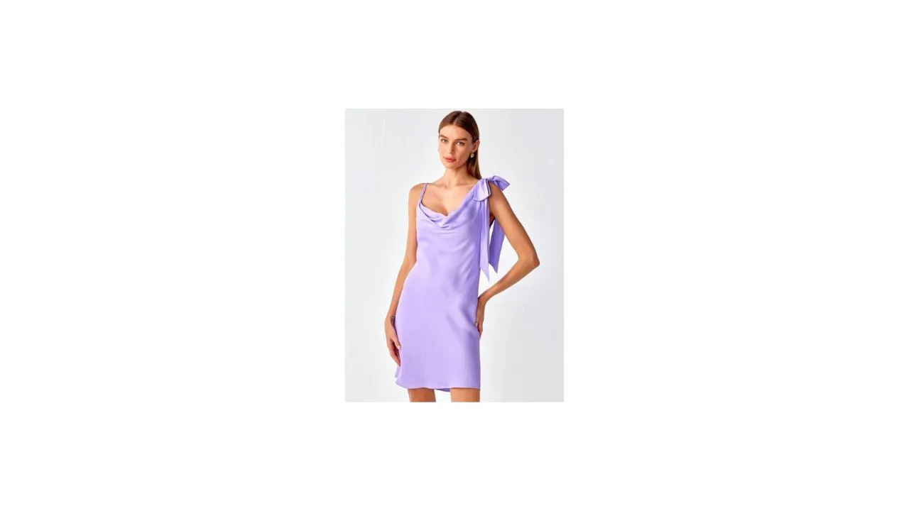 COVER STORY Sleeveless Satin Slip Mini Dress