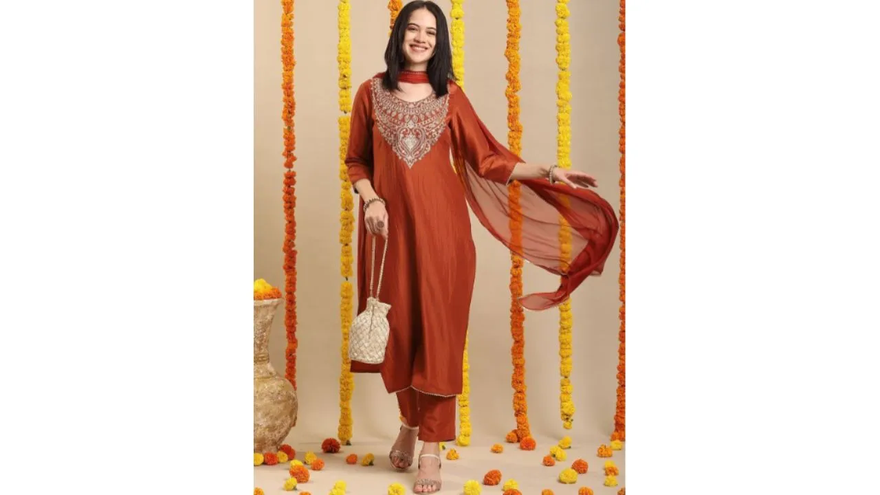 KALINI Straight Kurta with Trouser     