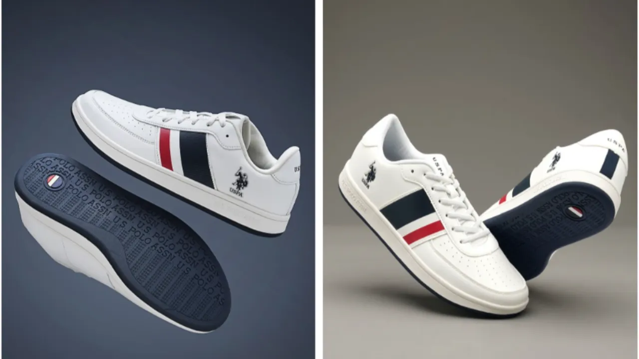U.S. Polo Assn Men Gael Wht Retro Court Sneakers 