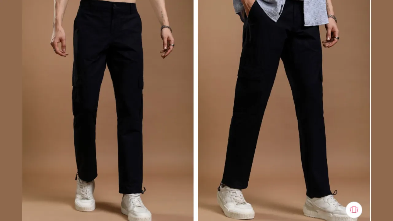 HIGHLANDER Men Straight Fit High-Rise Cargos Trousers