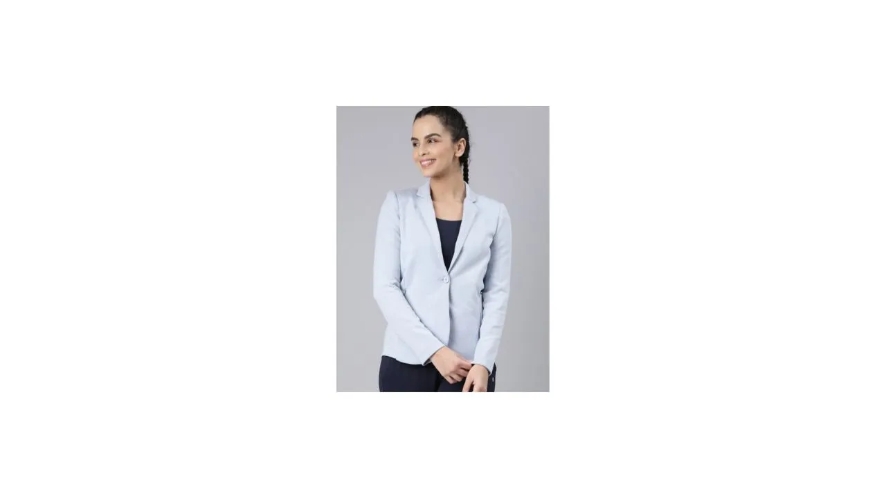 Enamor Notched Lapel Single Breasted Blazer