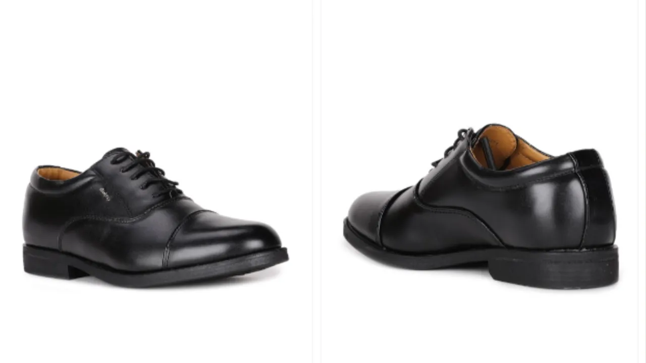 Bata Men Black Solid Formal Oxfords