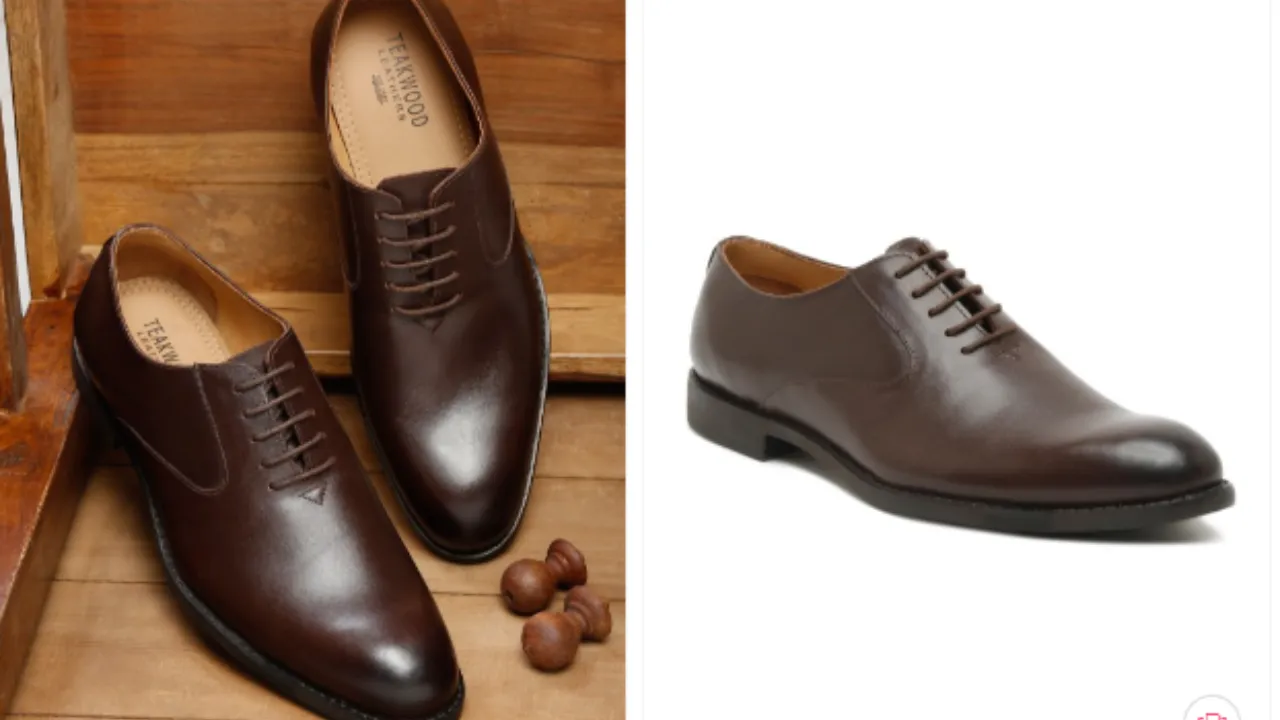 Teakwood Leathers Men Brown Solid Leather Formal Oxford Shoes