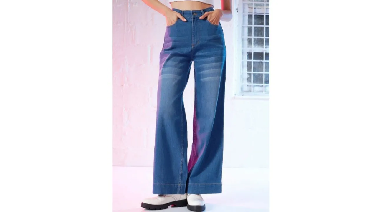 SASSAFRAS Wide Leg Stretchable Jeans