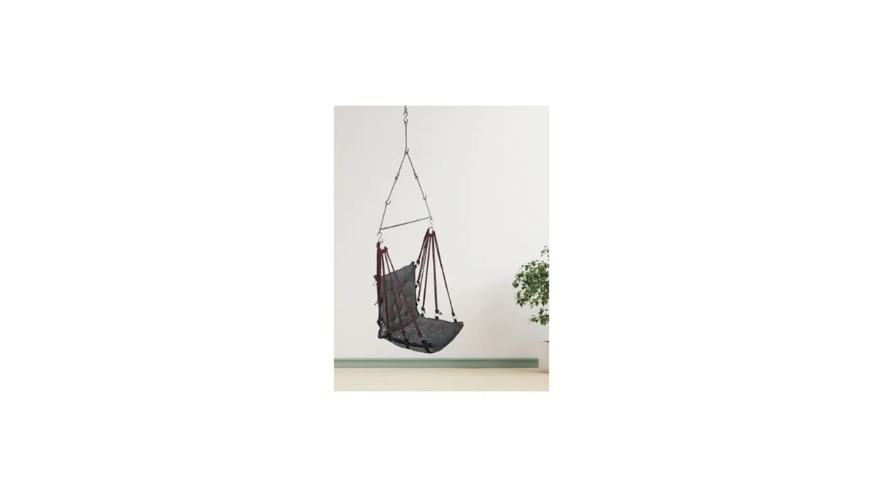 curio centre Grey Cotton Hammock Hanging Swing Chair