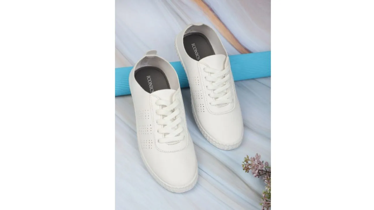 ICONICS Women White Sneakers