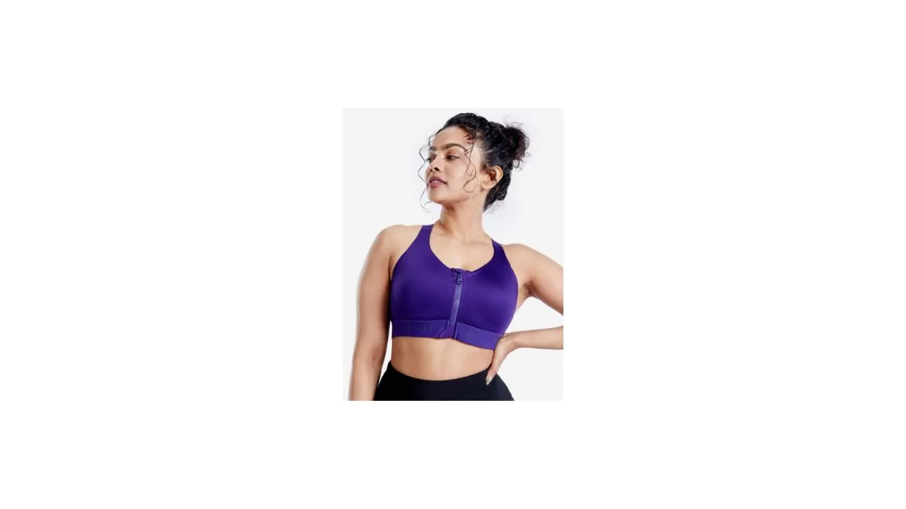 Domyos By Decathlon Support Front-Zip Sport Bra