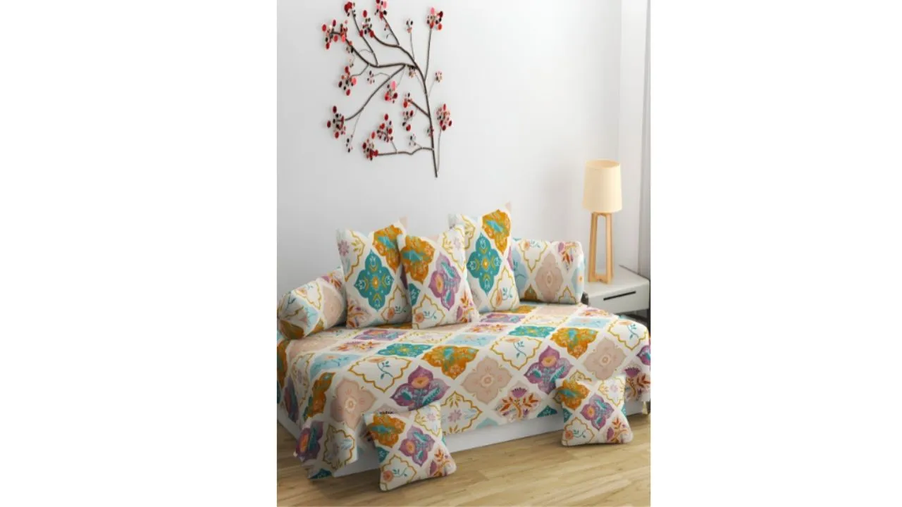 CHHILAKIYA Printed Glace Cotton Diwan Set
