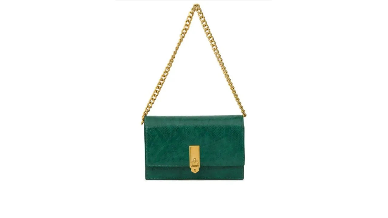 MIRAGGIO Snakeskin Textured Shoulder Bag