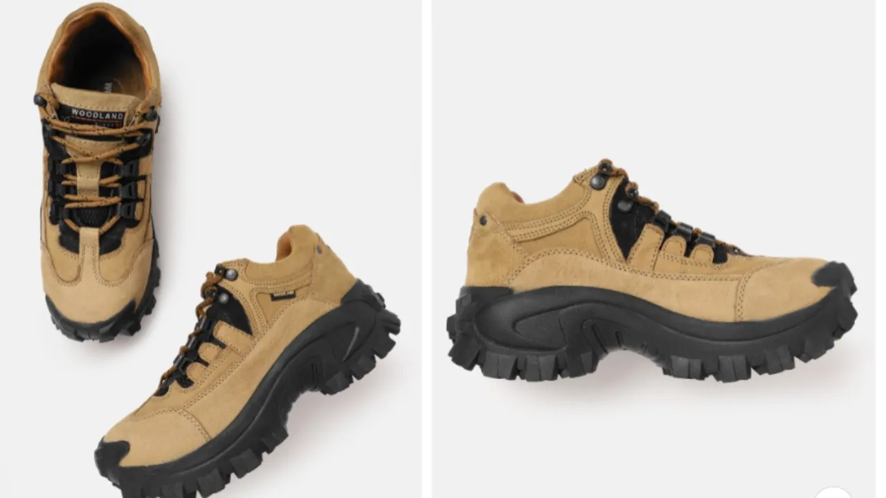 Woodland Men Nubuck Leather Trekking Shoes