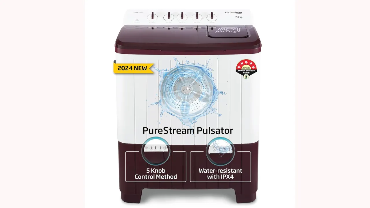 Voltas Beko 7 Kg 5 Star Semi-automatic Top Load Washing Machine