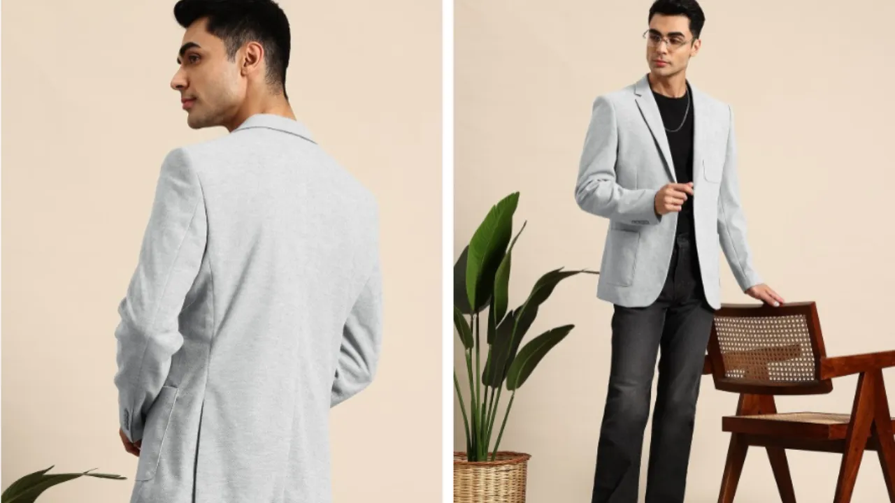 Mast & Harbour Single-Breasted Textured Blazer