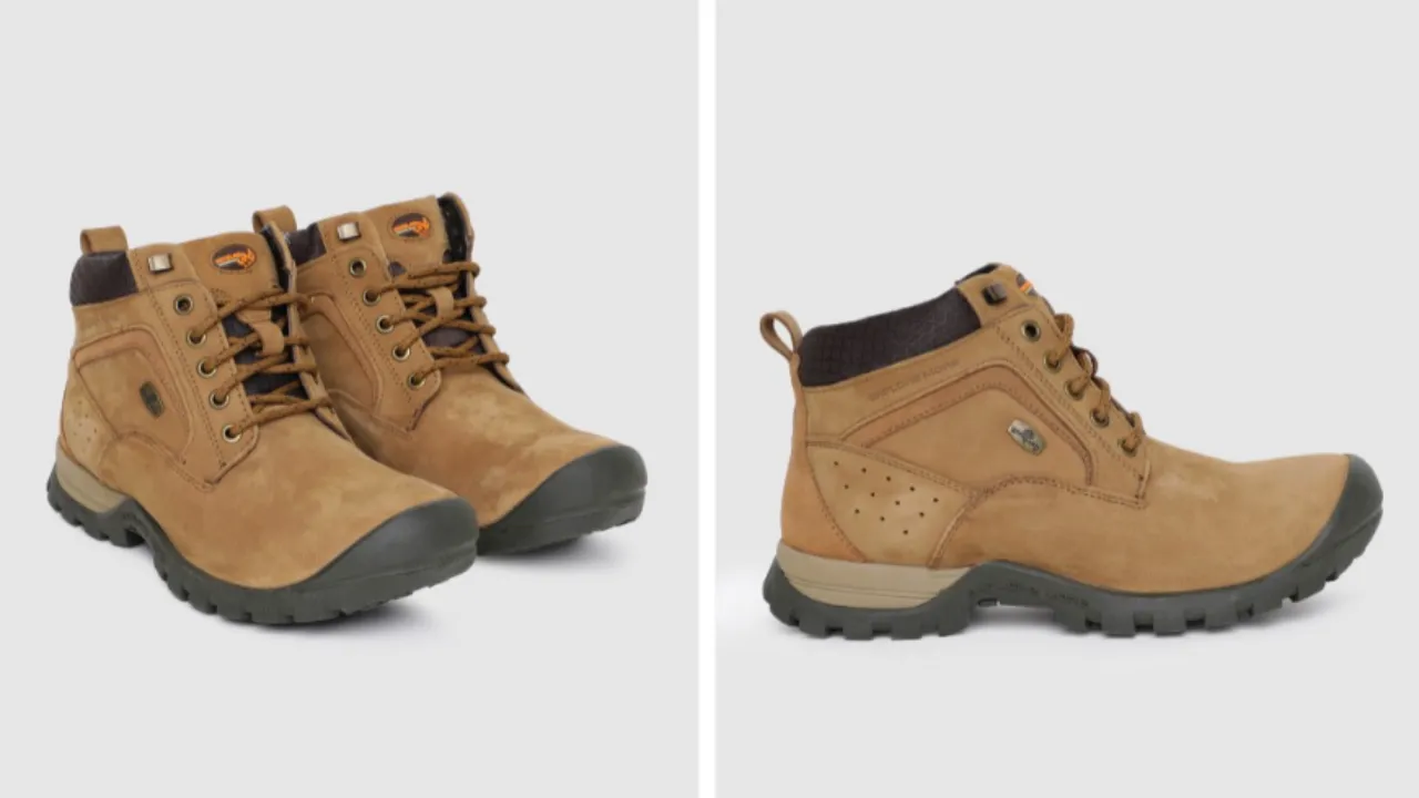 Woodland Men Brown Leather Flat Boots