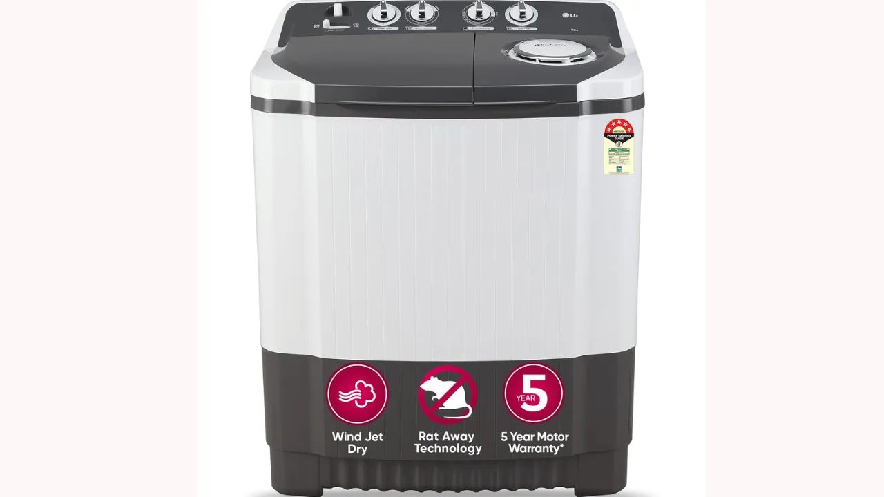 LG 7 Kg 5 Star Wind Jet Dry Semi-Automatic Top Loading Washing Machine