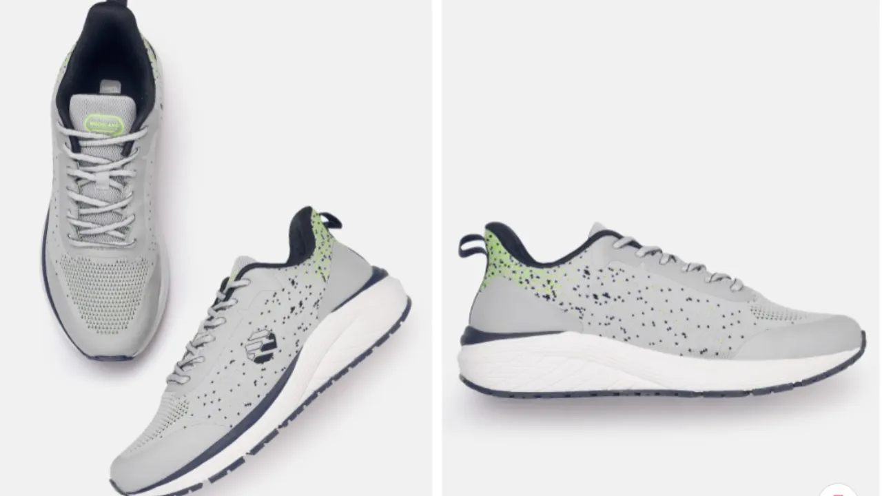 Woodland Men Mesh Woven Design Running Shoes