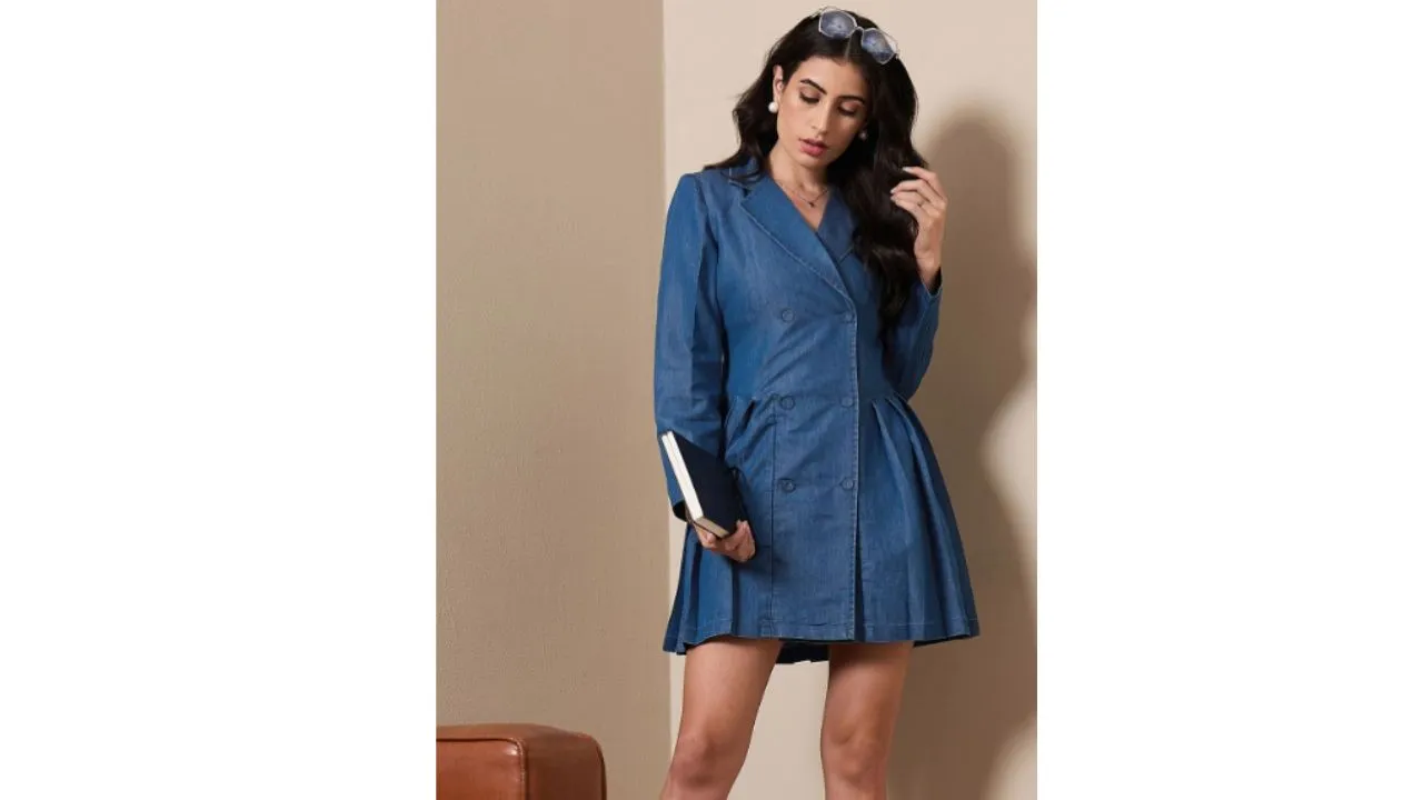 SASSAFRAS worklyf - SASSAFRAS Shirt Collar Blazer Mini Dress  