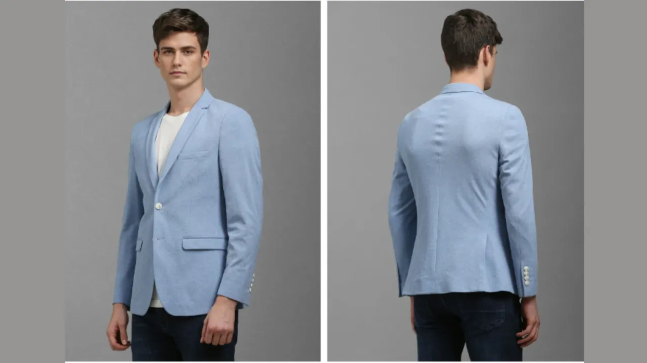 Louis Philippe Sport Self Design Single-Breasted Blazer