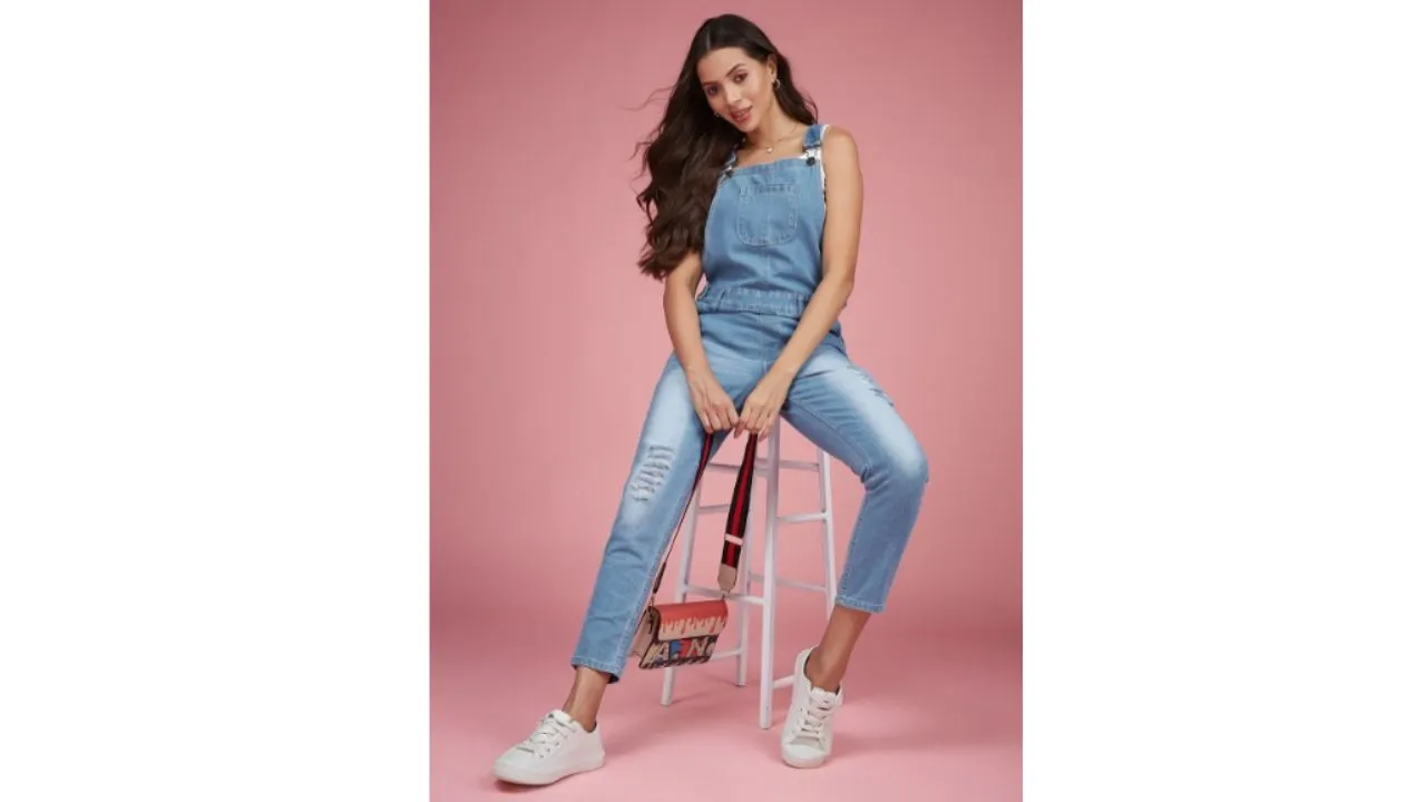 DressBerry Regular-Fit Denim Dungarees 