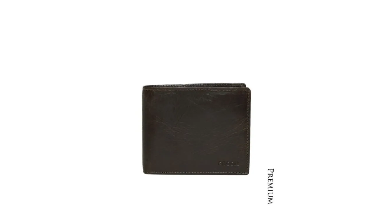 Fossil Men Coffee Brown Leather Wallet