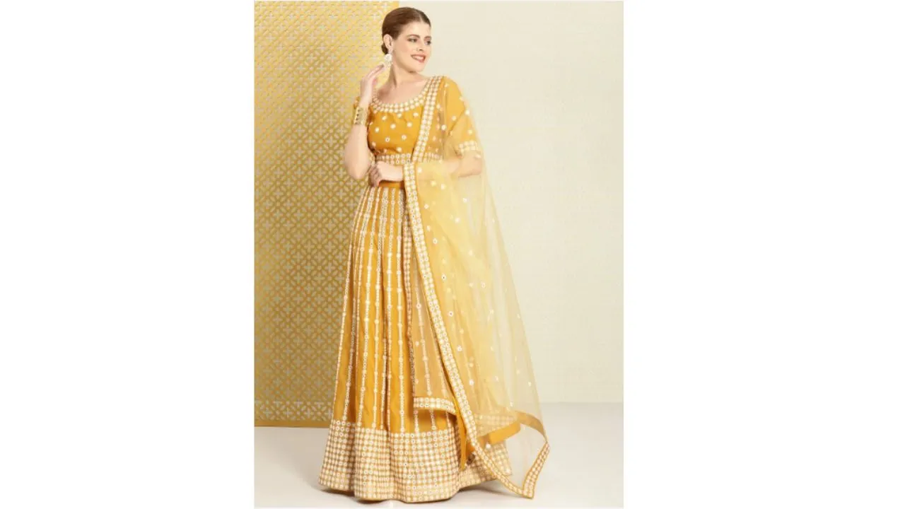 House of Pataudi Embroidered Lehenga 