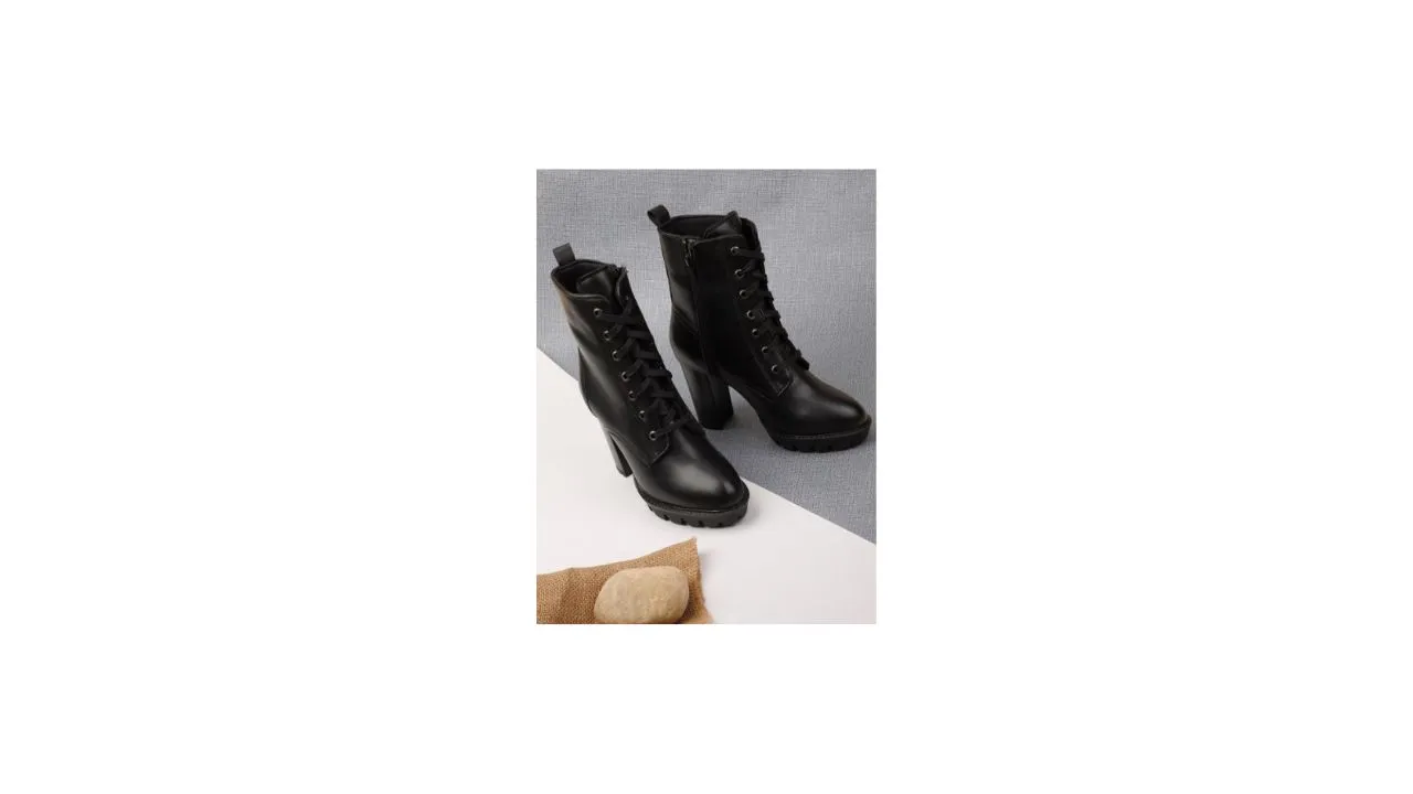 ELLE Women Black Solid Cowboy Boots