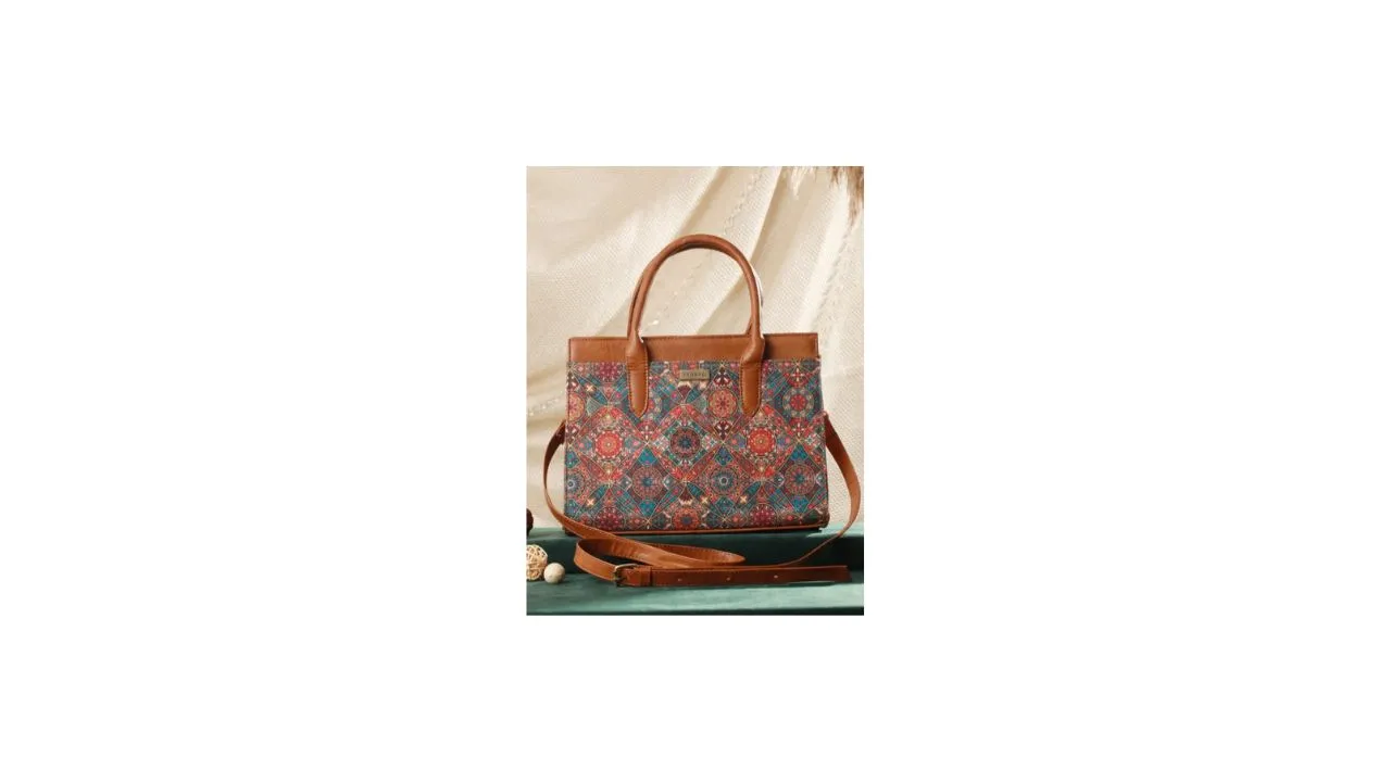Priyaasi Floral Printed PU Shopper Handheld Bag