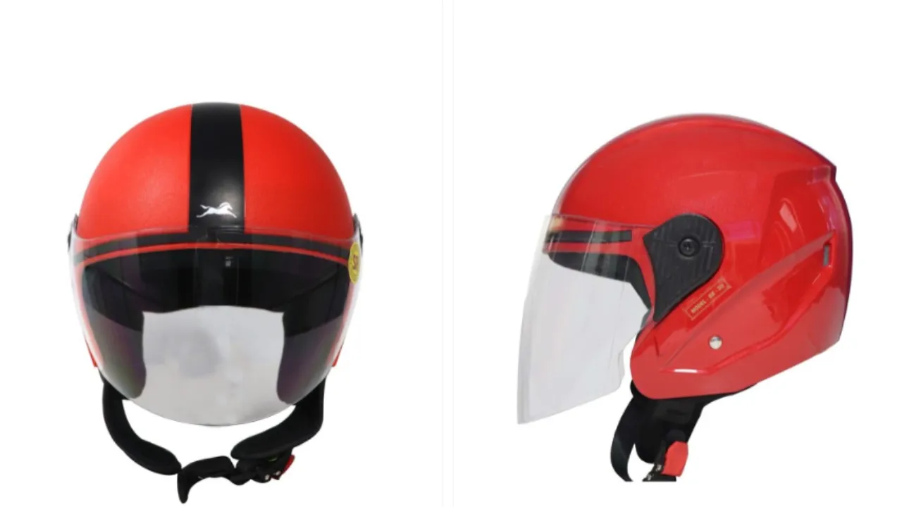 TVS Men Open Face Helmet