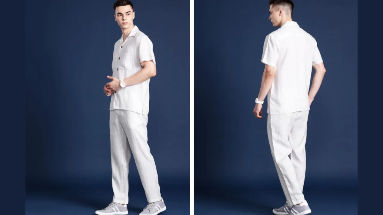Hancock Solid Pure Linen Airport Look Co-Ord Set