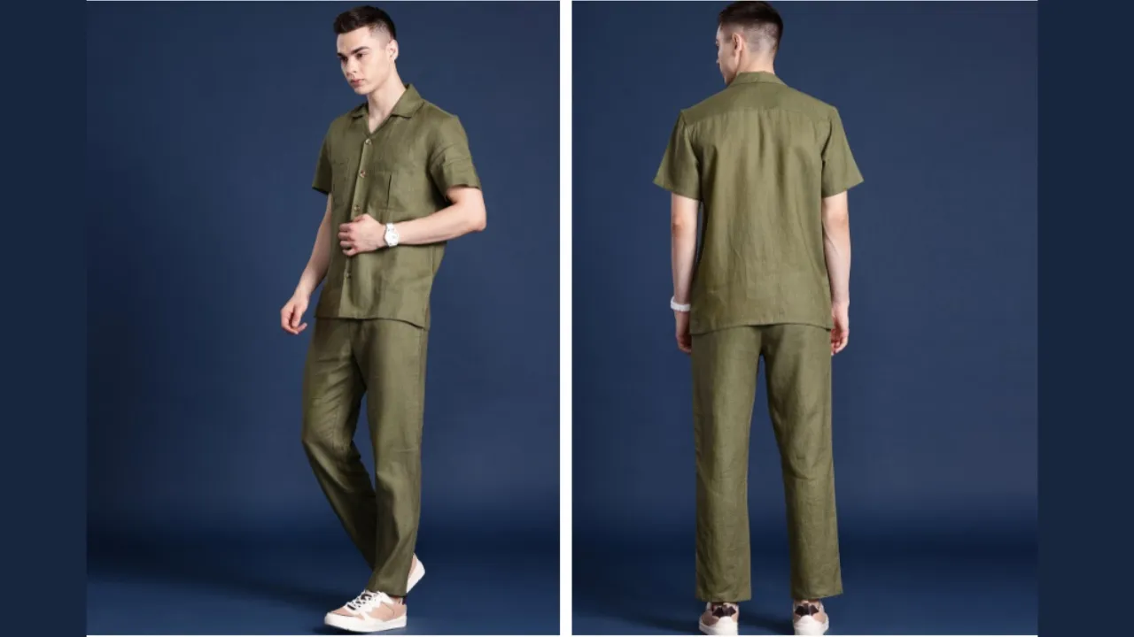Hancock Solid Pure Linen Airport Look Co-Ord Set