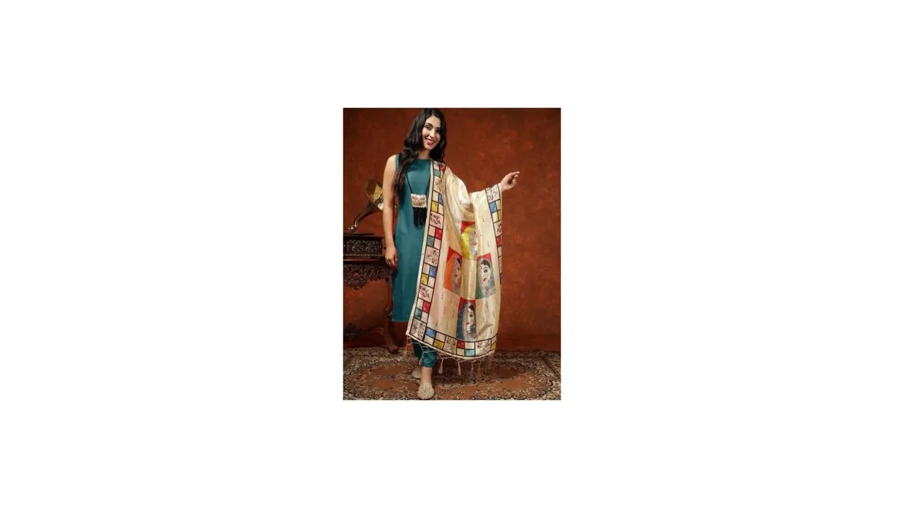 KALINI Sleeveless Straight Kurta Set