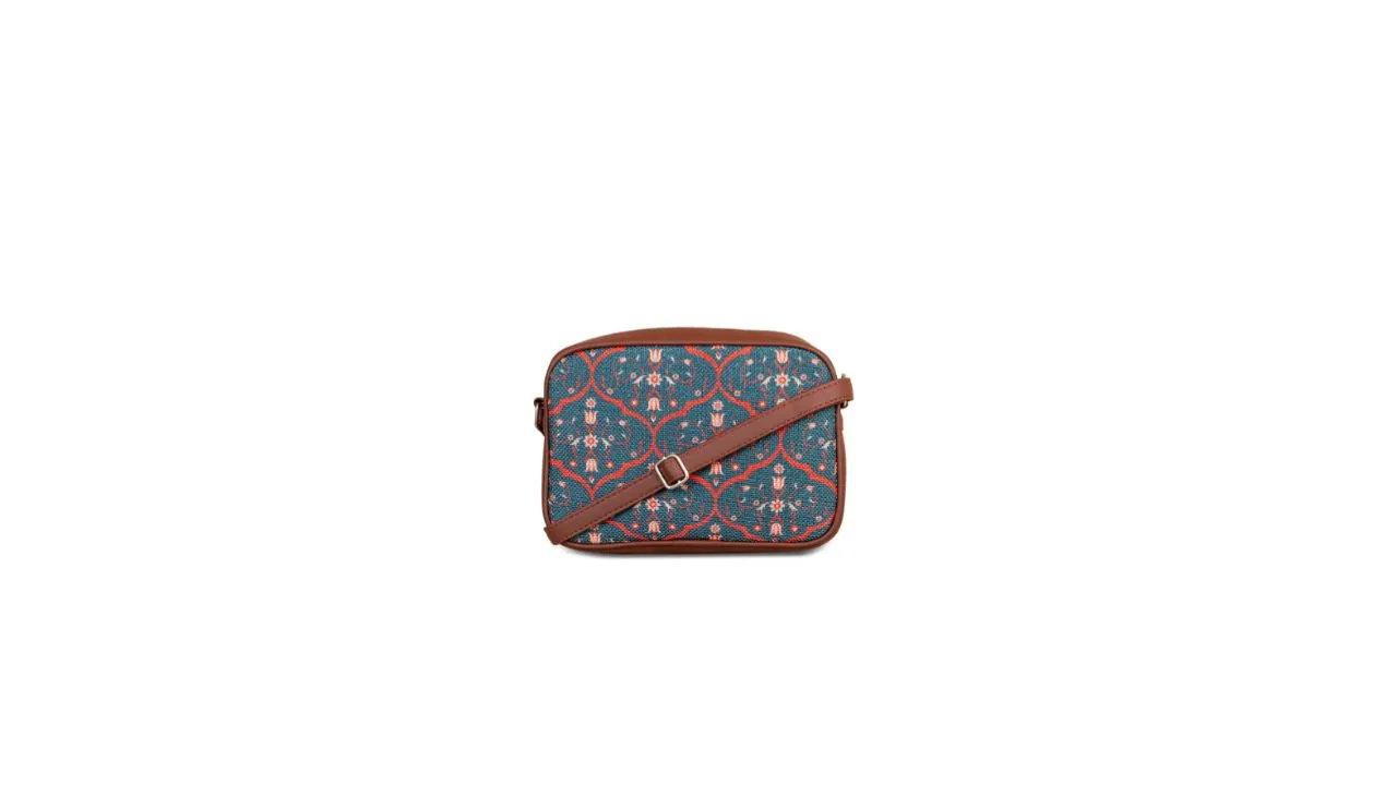 ZOUK Printed Structured Sling Bag