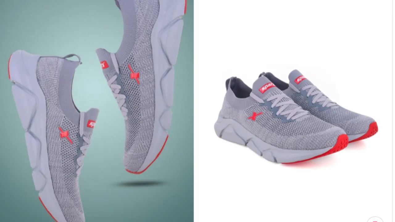 Sparx Men Grey Mesh Running Non-Marking Shoes