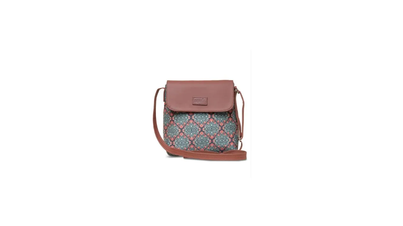 ZOUK Green Printed Structured Sling Bag