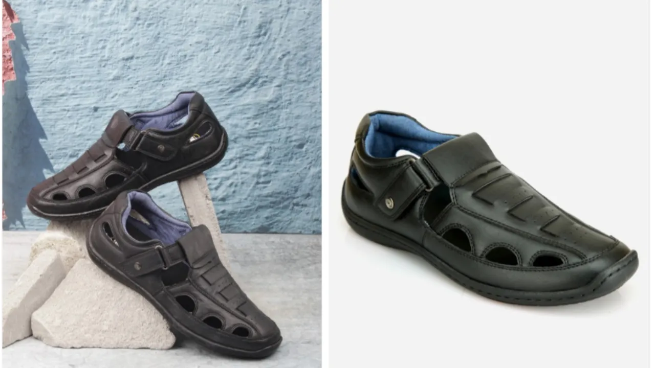 ID Black Huarache Sandals for Men