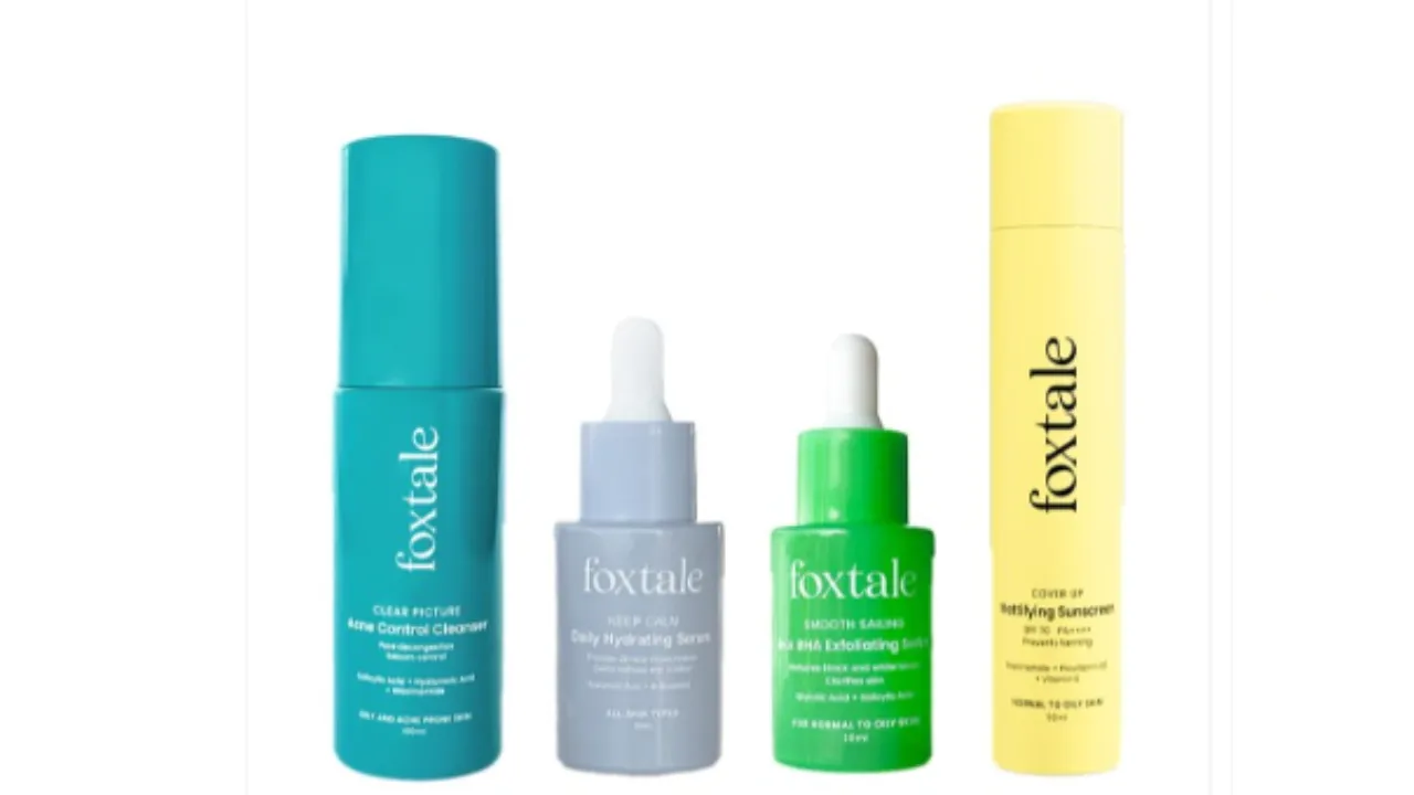 FoxTale 4 Step Acne Routine Skin Care Gift Set