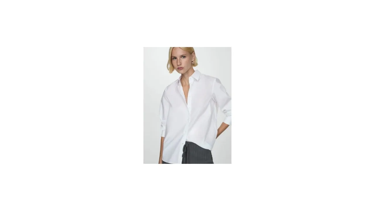 MANGO Poplin Casual Shirt