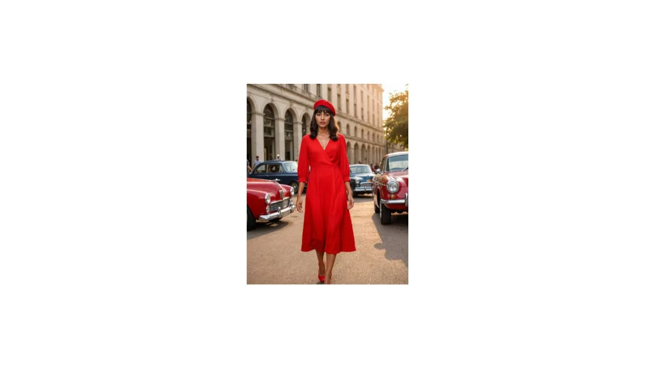 H&M Ruched Sleeve Wrap Dress