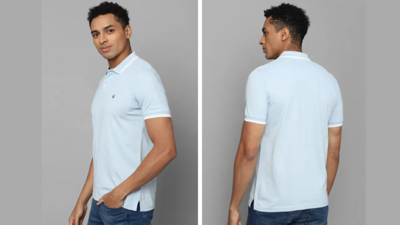 Allen Solly Polo Collar Stripped Trim Pure Cotton T-shirt