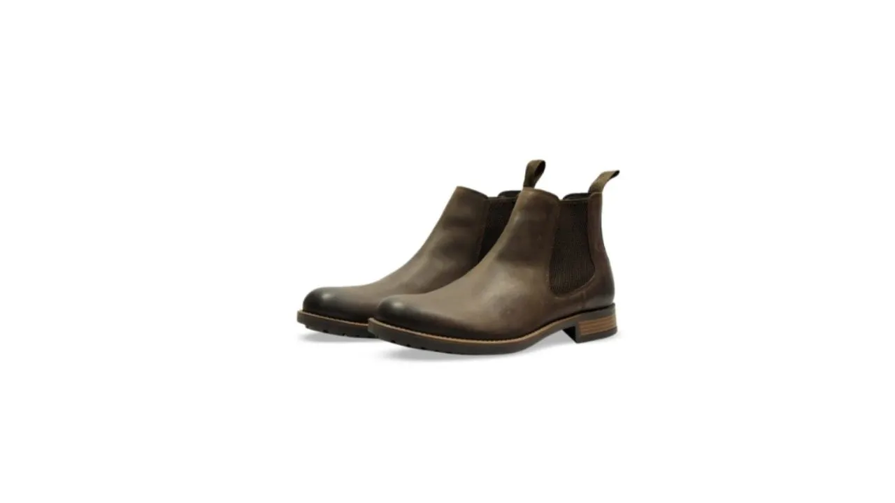 HX London Men Leather Chelsea Boots 