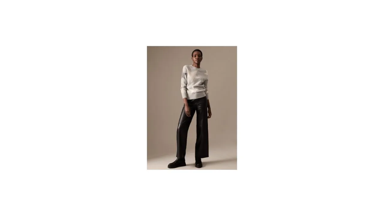 Marks & Spencer Women Printed Cashmere Pullover