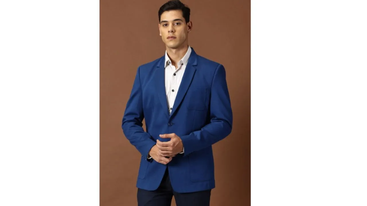 INVICTUS Solid Slim-Fit Single-Breasted Formal Blazer