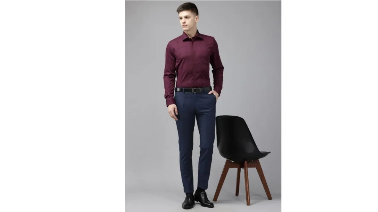 BlackBerry's Men Slim Fit Formal Trousers