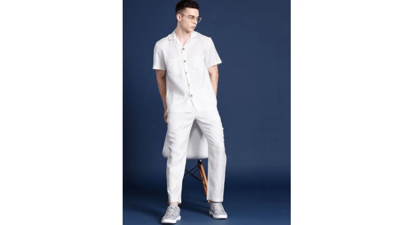 Hancock – Solid Pure Linen Airport Look Co-Ord Set
